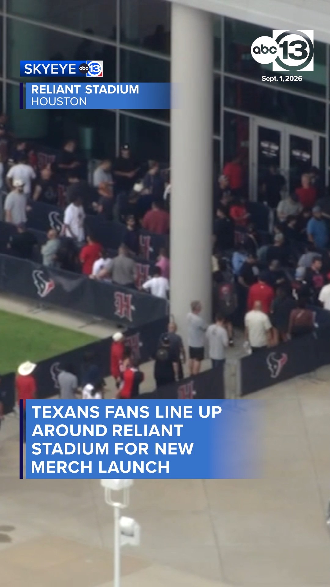 Texans fans line up Reliant Stadium for new rivalries merch launch