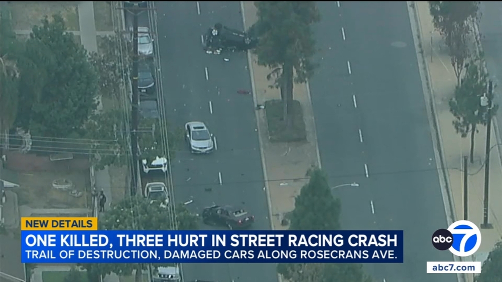 1 killed, 3 injured in street racing crash in Norwalk
