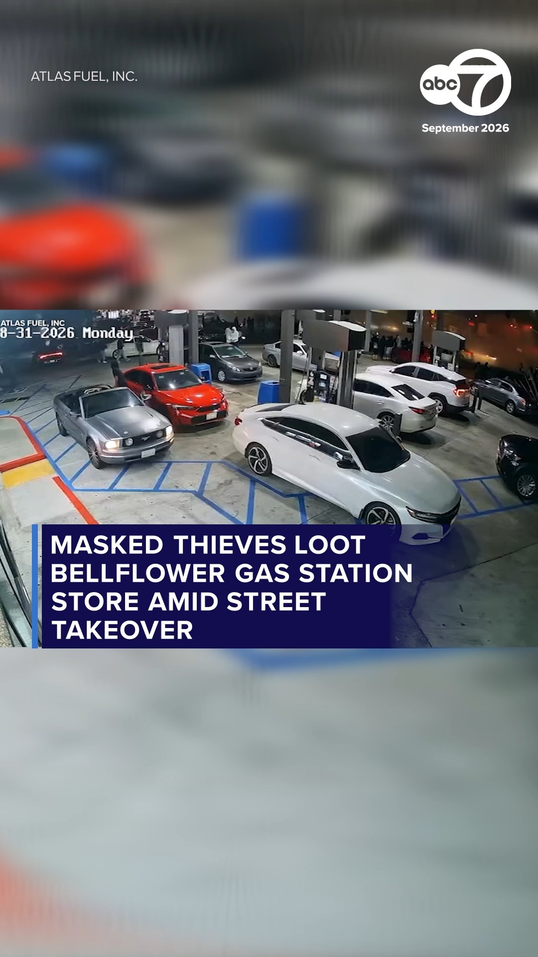 Masked thieves loot Bellflower gas station store amid street takeover