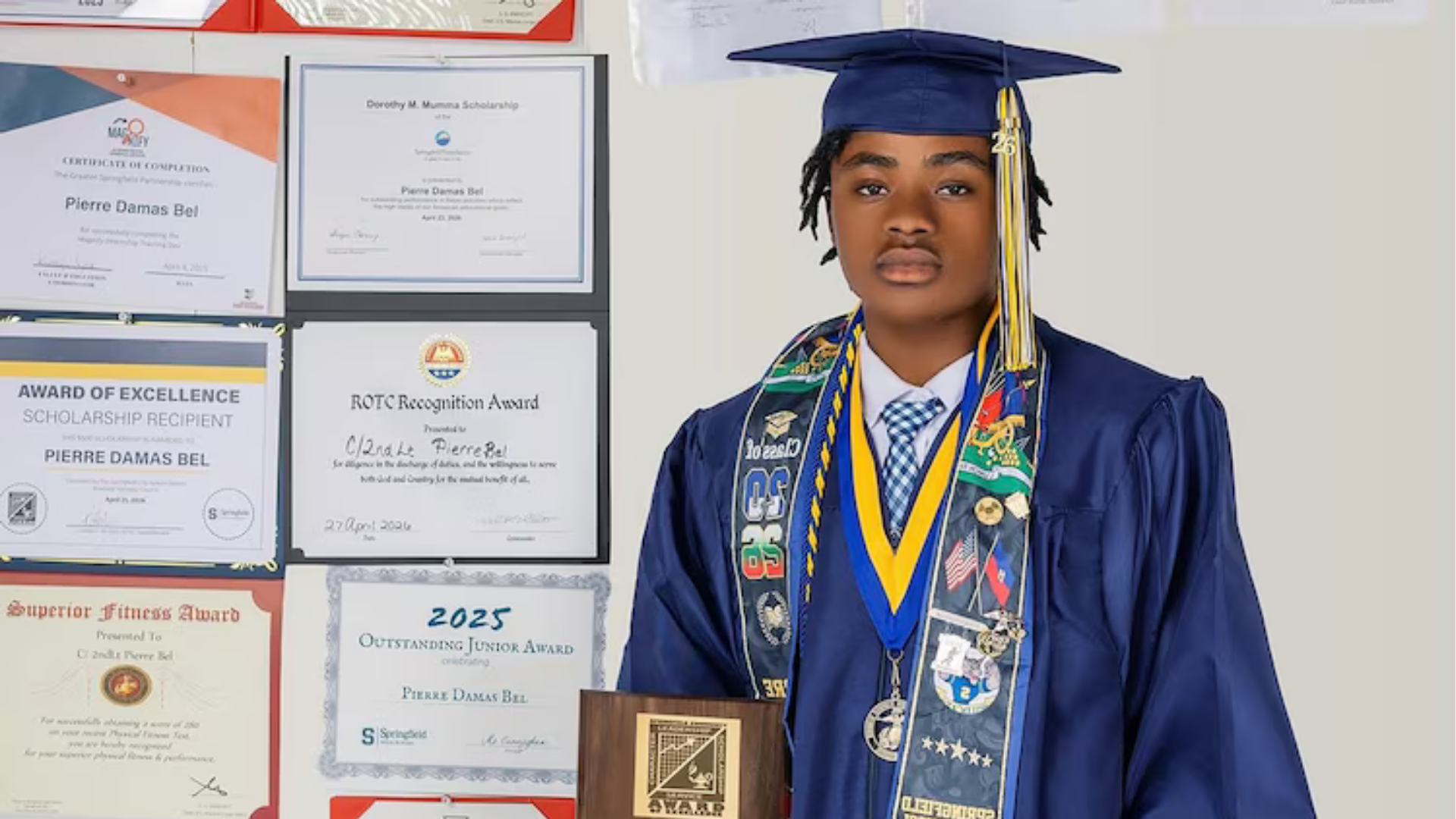 Pierre Damas Bel, 20, arrived in the U.S. in 2024 to reunite with his parents who fled Haiti.