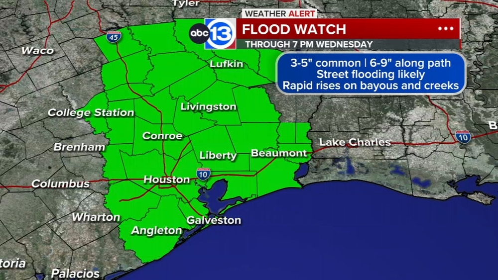 Edouard predicted to bring high rain totals east of Houston