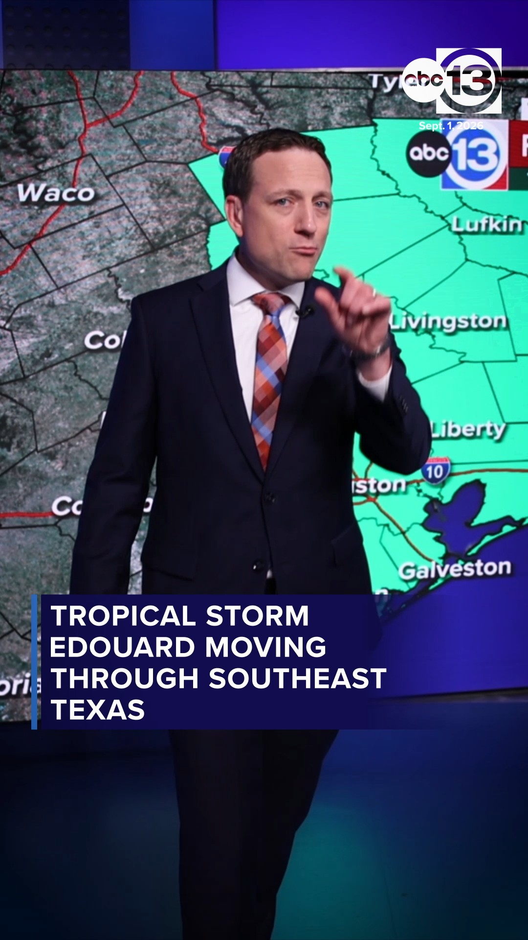 Tropical Storm Edouard moving through Southeast Texas