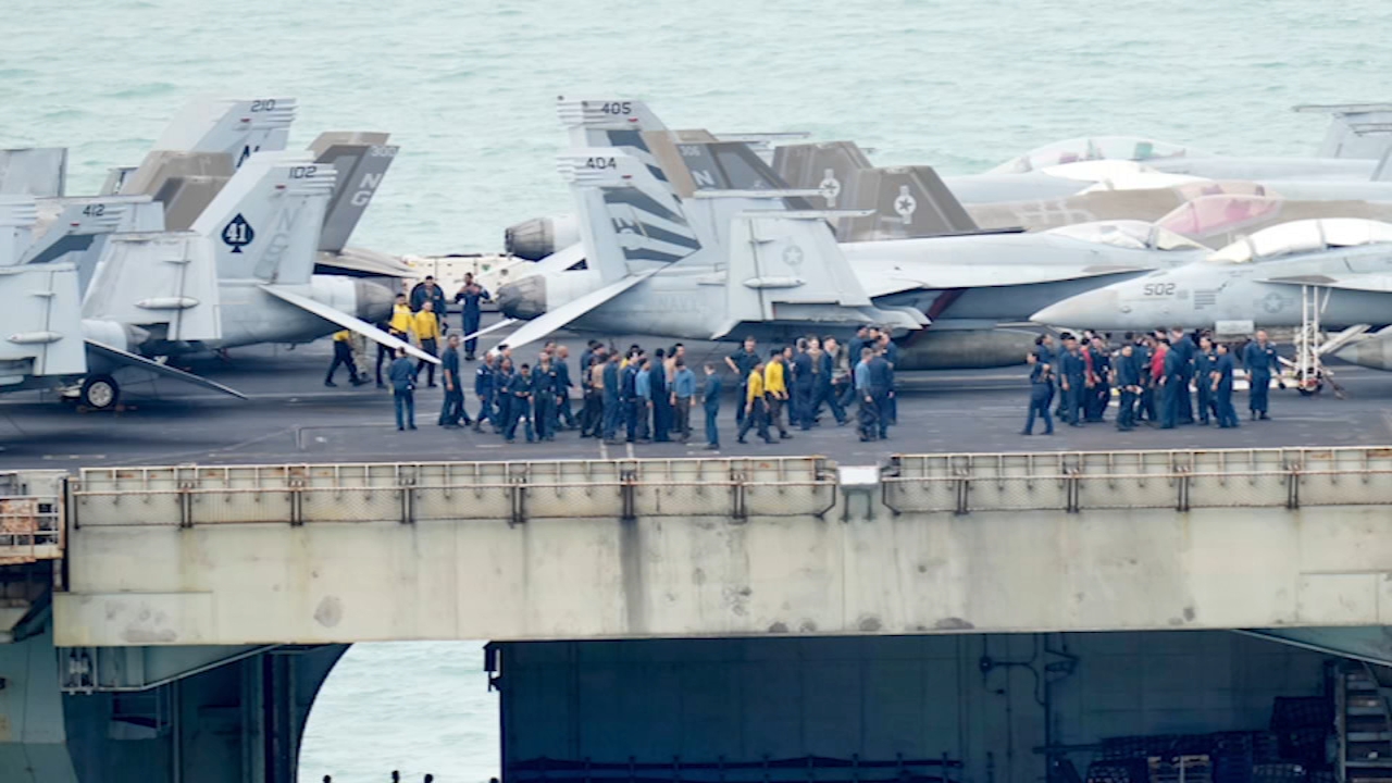 The USS Abraham Lincoln arrives in Thailand following its Middle East deployment