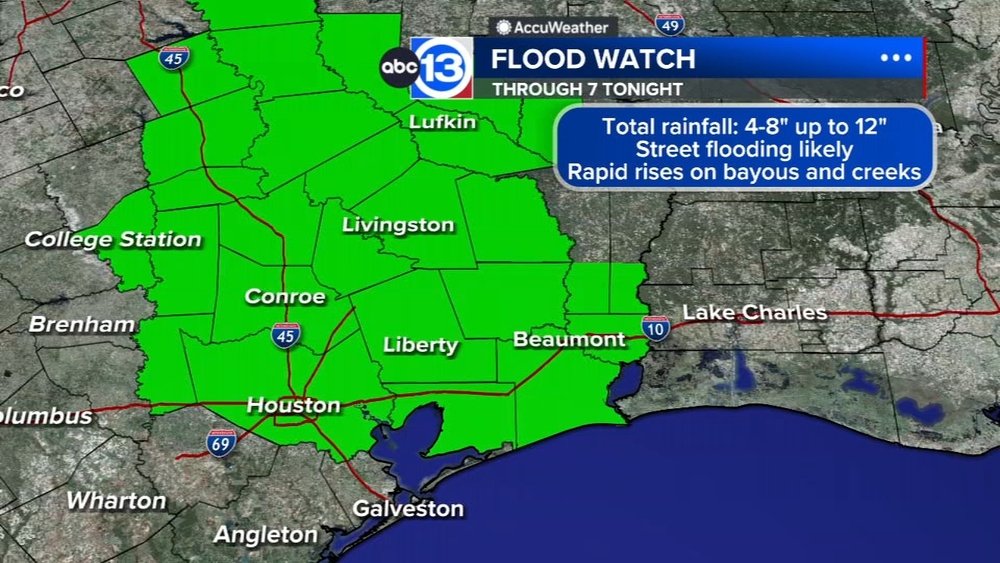 Tropical Depression Edouard could produce flash flooding Wednesday