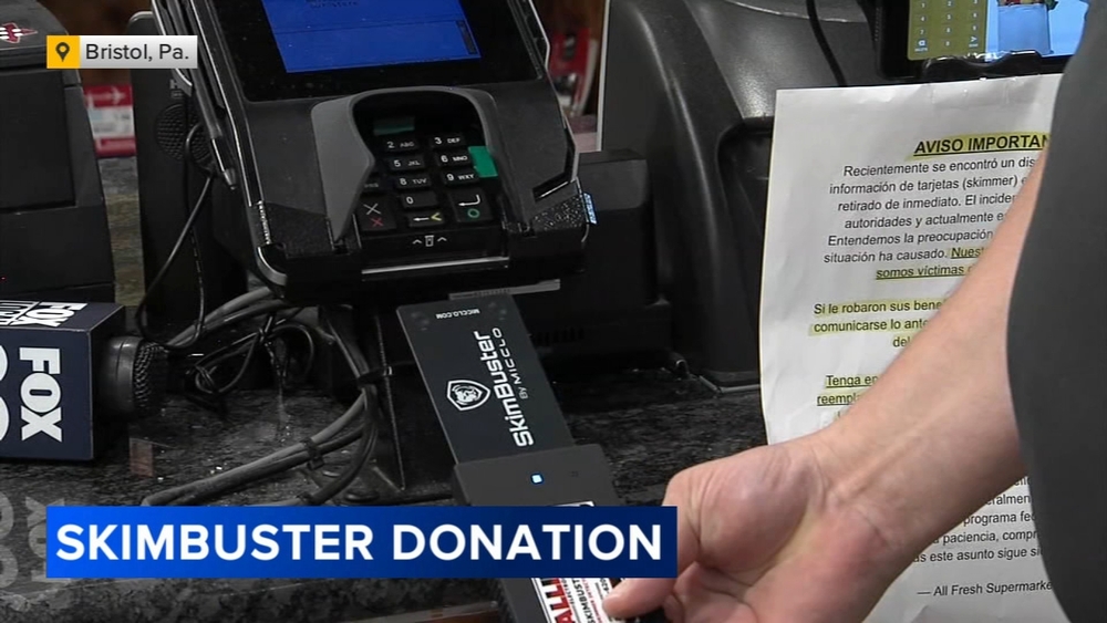 Anti-skimming tool donation in Bucks County