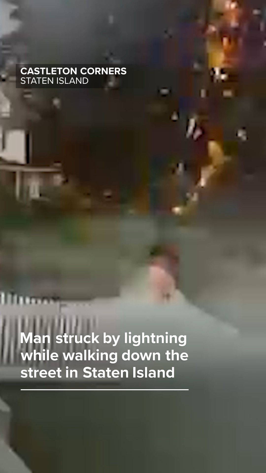 VIDEO: New York man struck by lightning