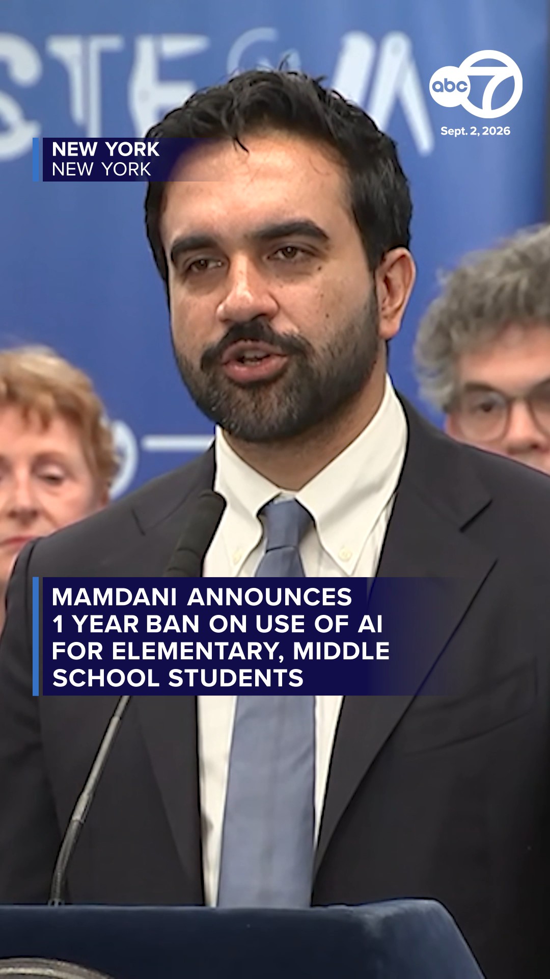 Mamdani announces year ban on use of AI for students through 8th grade