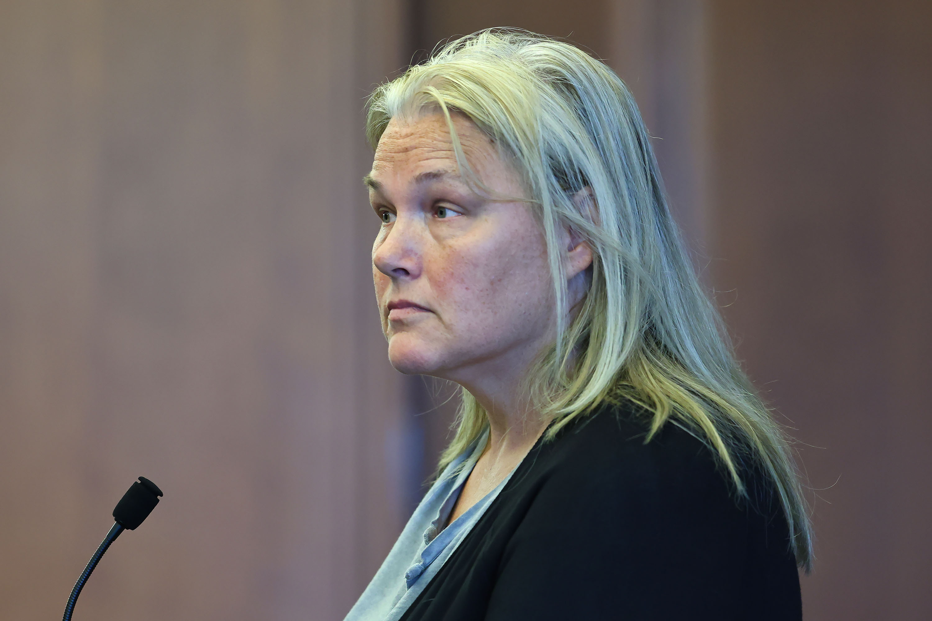 Dawn Light attends her arraignment on a charge of intimidation in connection with the Lindsay Clancy's murder trial at Plymouth District Court in Plymouth, Mass., Wednesday, Sept. 2, 2026.