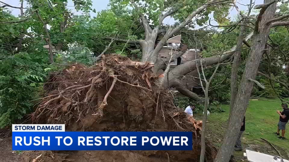 Rush to restore power after storms sweep through Philadelphia region