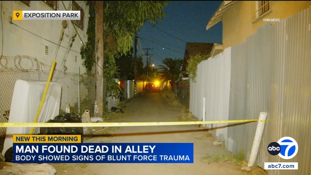 Man found beaten to death in alley in Exposition Park