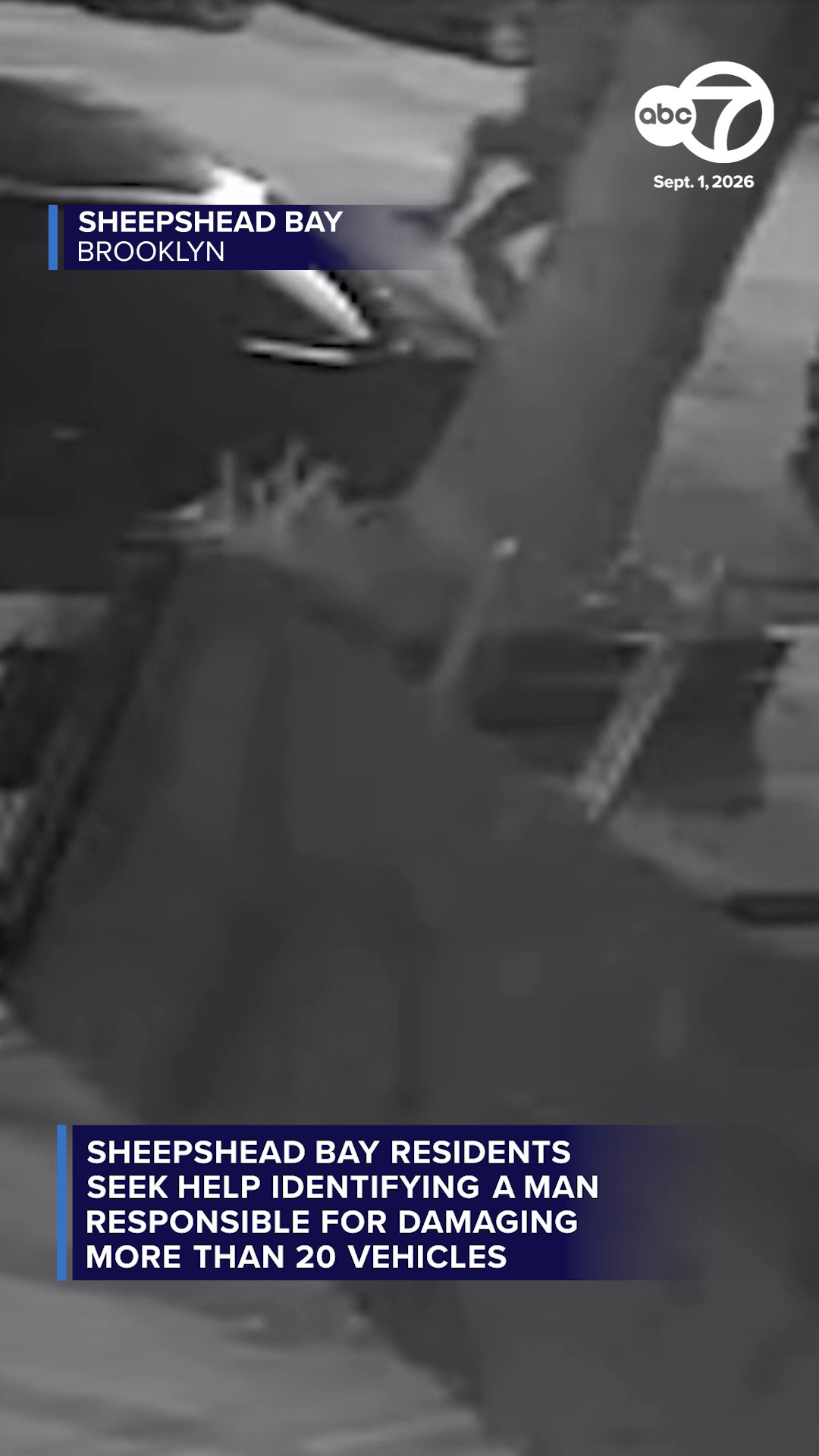 Brooklyn residents seek vandalism suspect linked to smashed cars