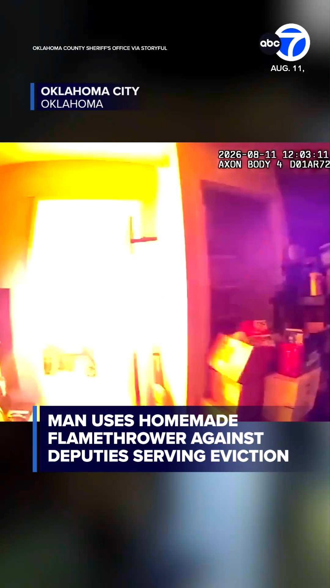 Man uses homemade flamethrower against deputies serving eviction