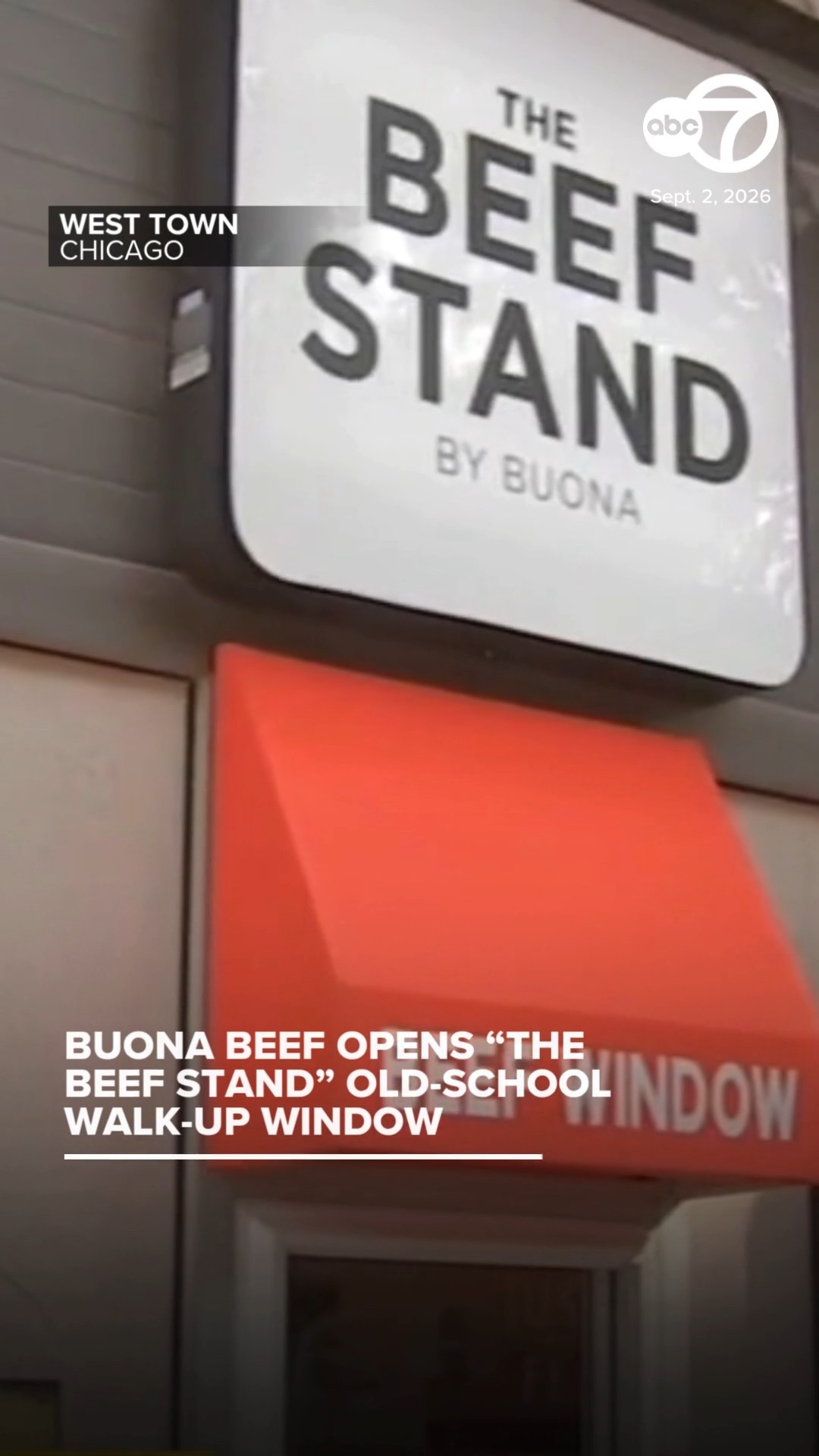 Buona Beef opens old-school "The Beef Stand" walk-up window