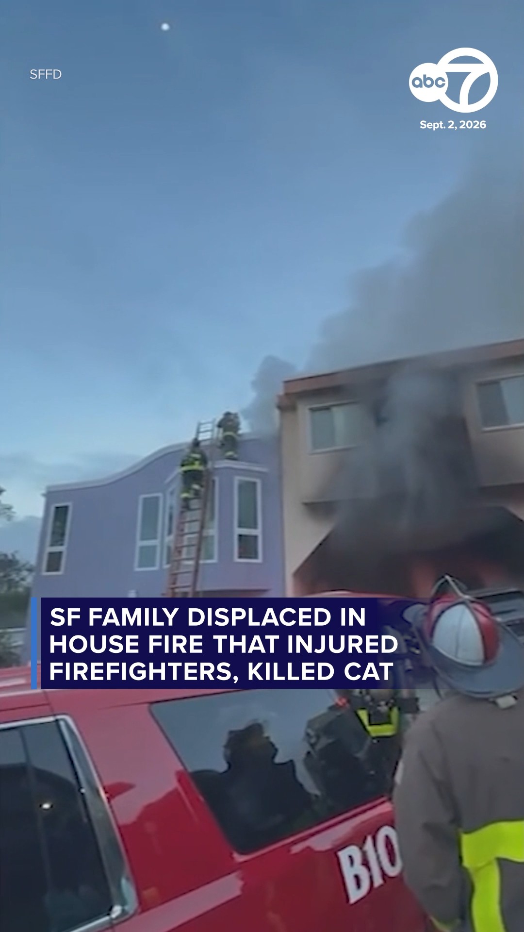 SF family displaced in house fire that injured firefighters,killed cat