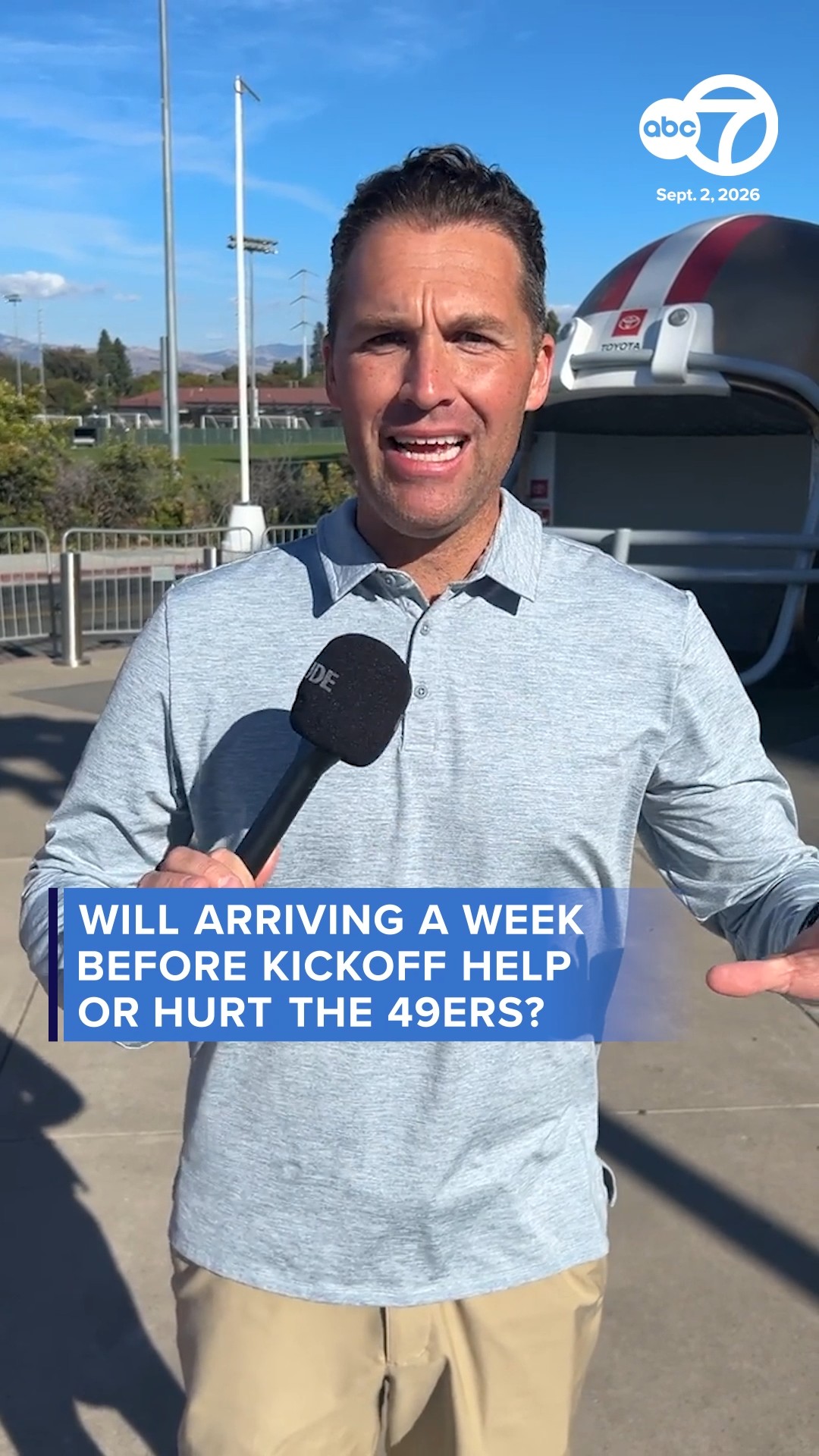 Will arriving a week before kickoff help or hurt the 49ers?