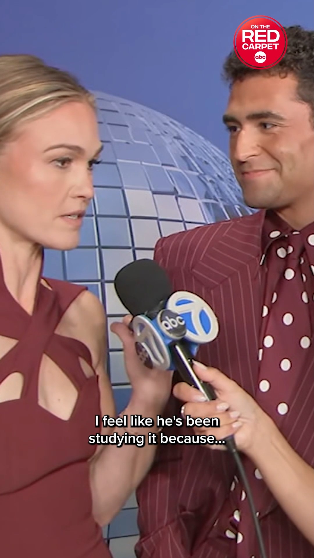 Julia Stiles and Ezra Sosa share their excitement to dance together