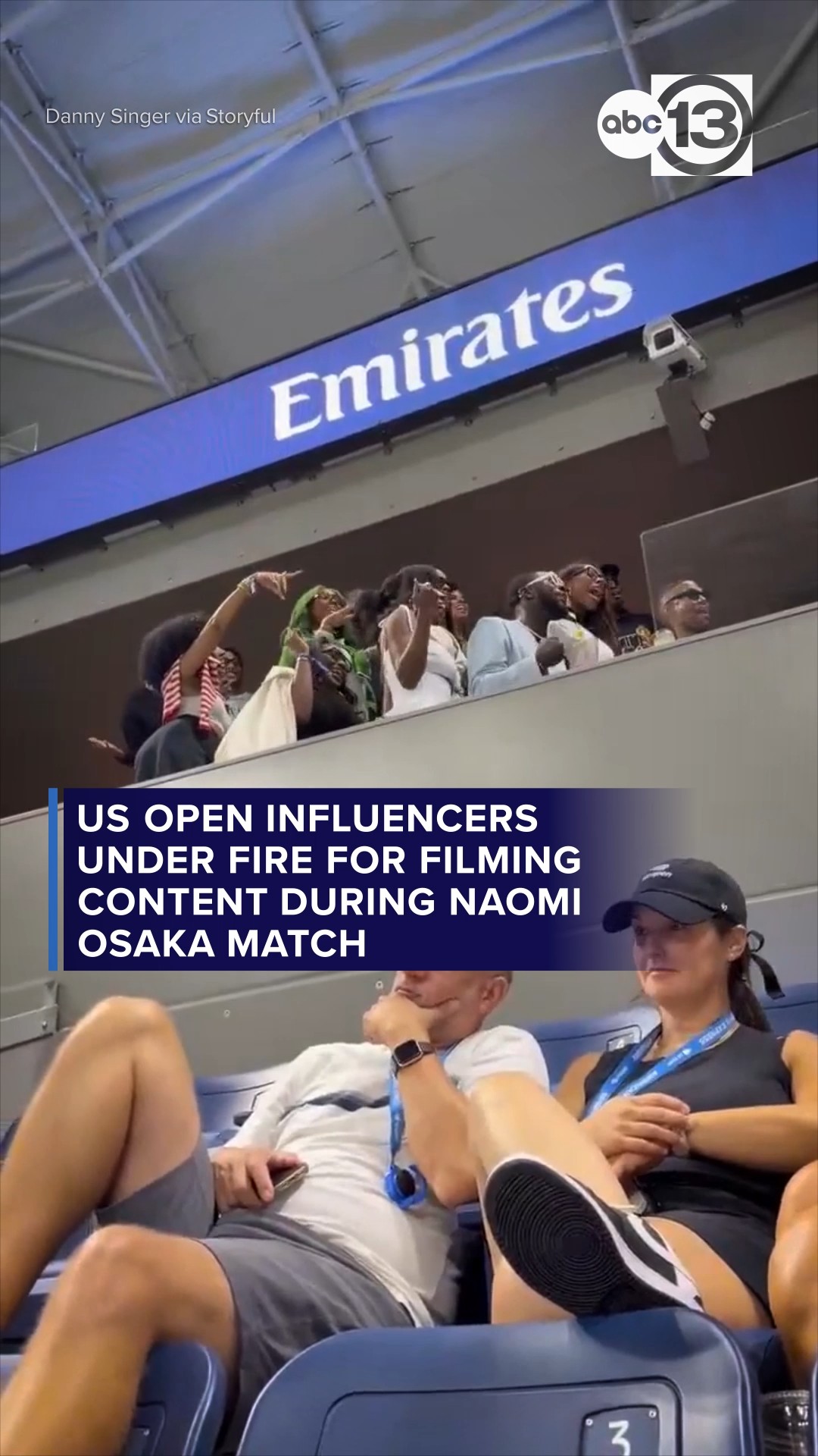 US Open influencers under fire for filming content during match