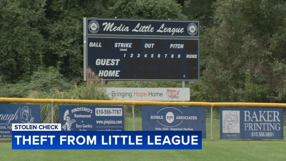 Woman accused of stealing checks meant for Media, Pa. Little League