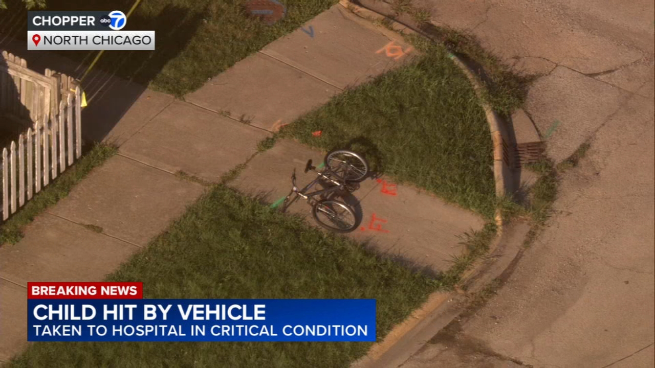 Child critically injured after being hit by vehicle in north suburbs