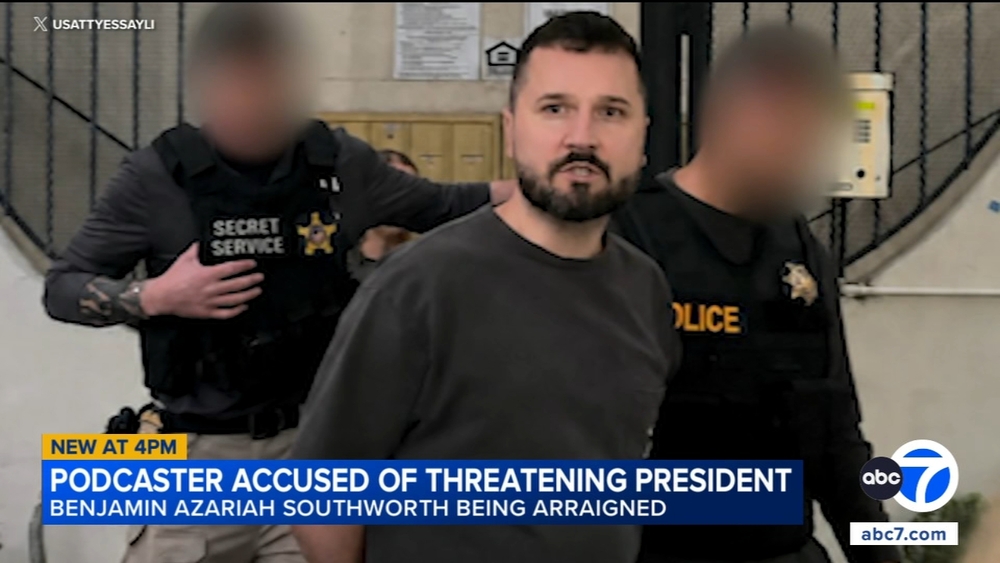 Podcaster arrested in LA for allegedly threatening to kill Trump