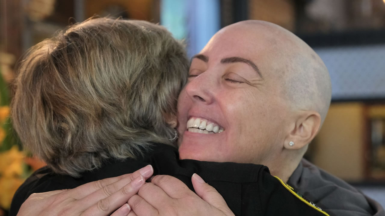 San Rafael police shave heads as tribute to officer with breast cancer