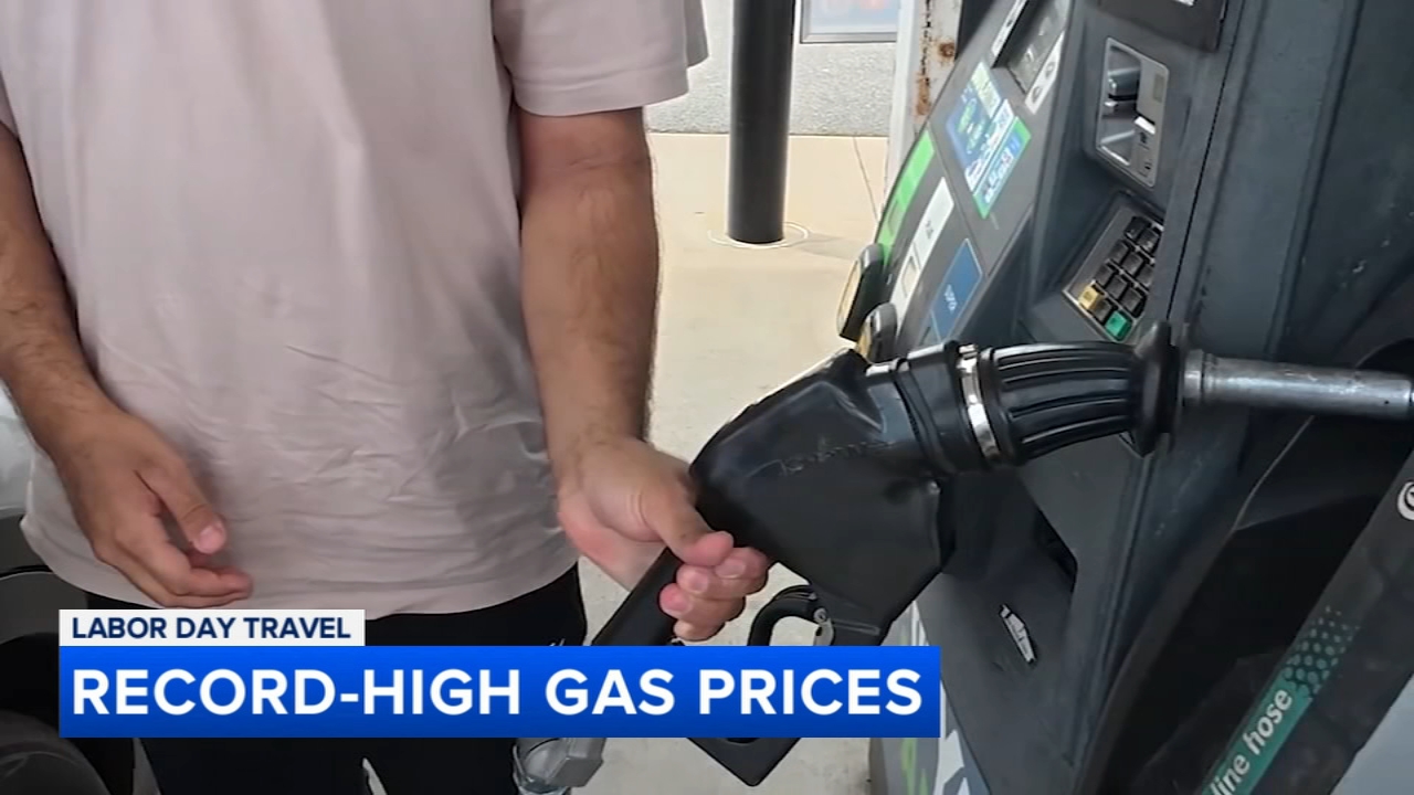 Record-high gas prices for Labor Day weekend travel