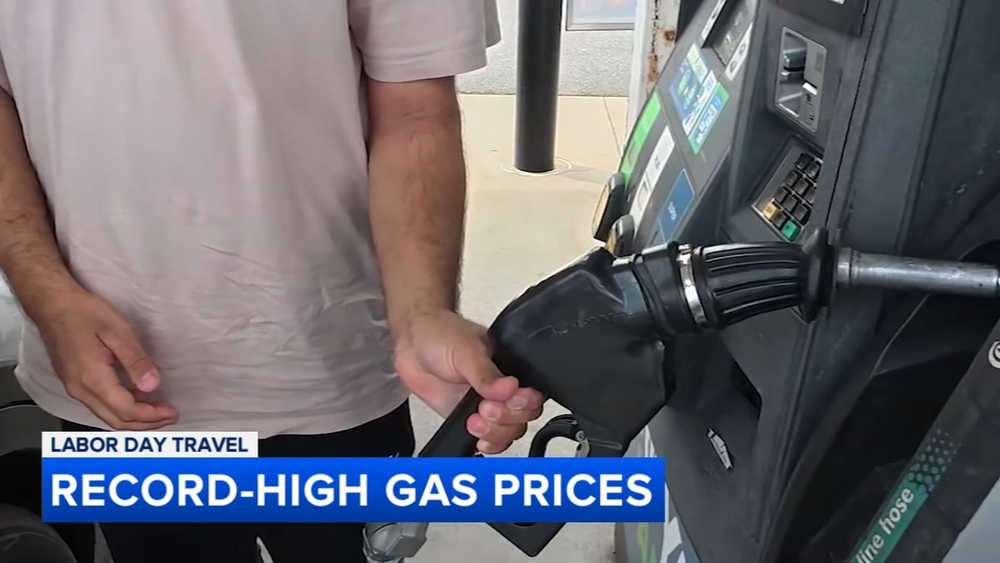 Record-high gas prices for Labor Day weekend travel