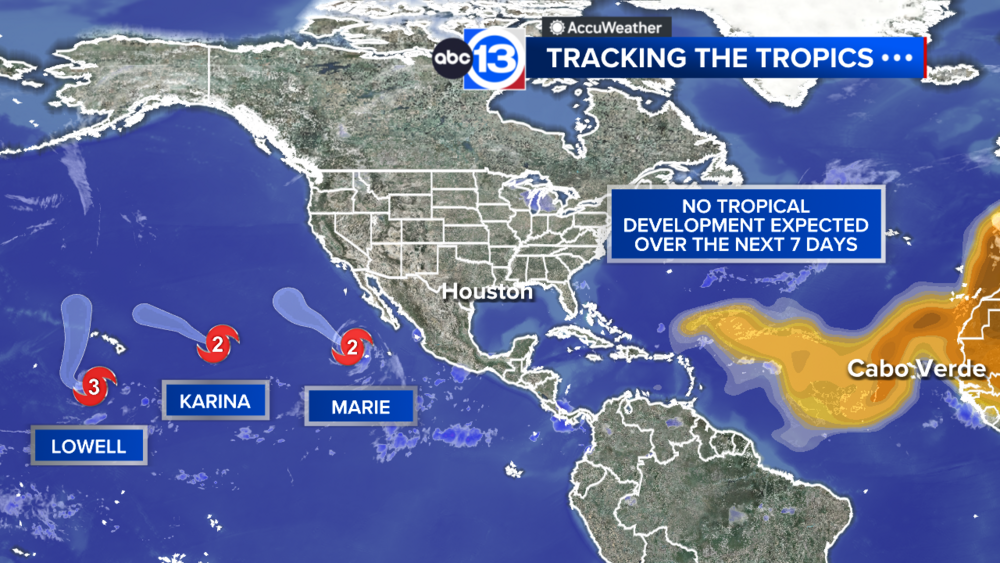 Atlantic goes quiet; tracking 3 tropical systems in the Pacific