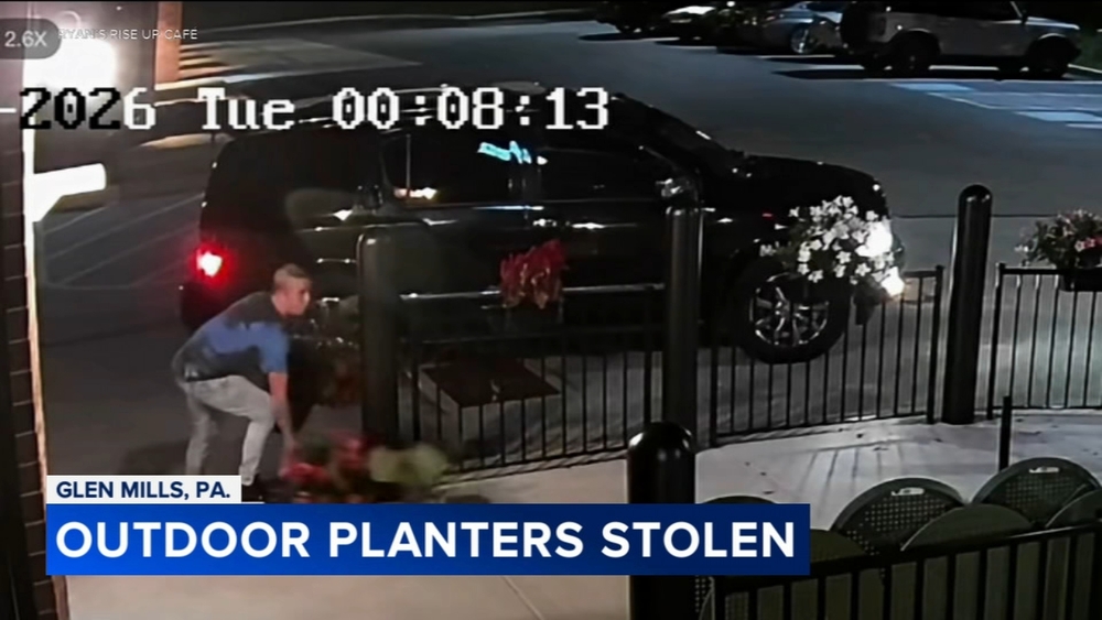 Flower planters stolen from outside nonprofit inclusive cafe in Glen Mills, Pa.