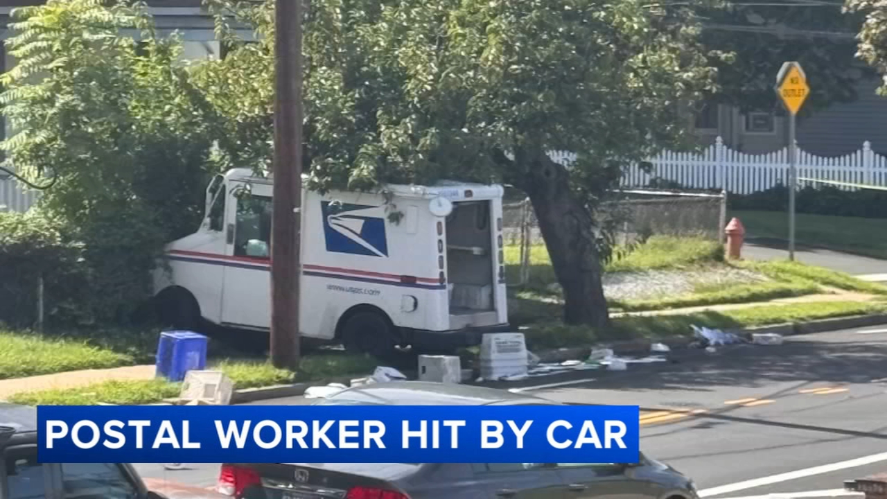 Postal worker critically injured after being struck by vehicle in Philadelphia's Holmesburg section