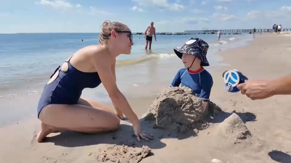 Cool start to Labor Day weekend means beachgoers in Coney Island