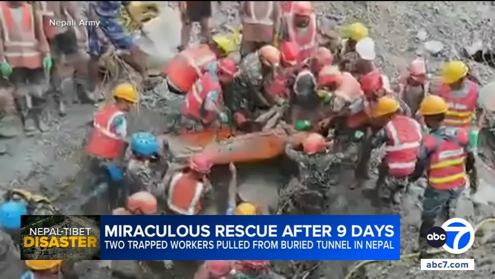 Miraculous rescue in Nepal 9 days after deadly flood