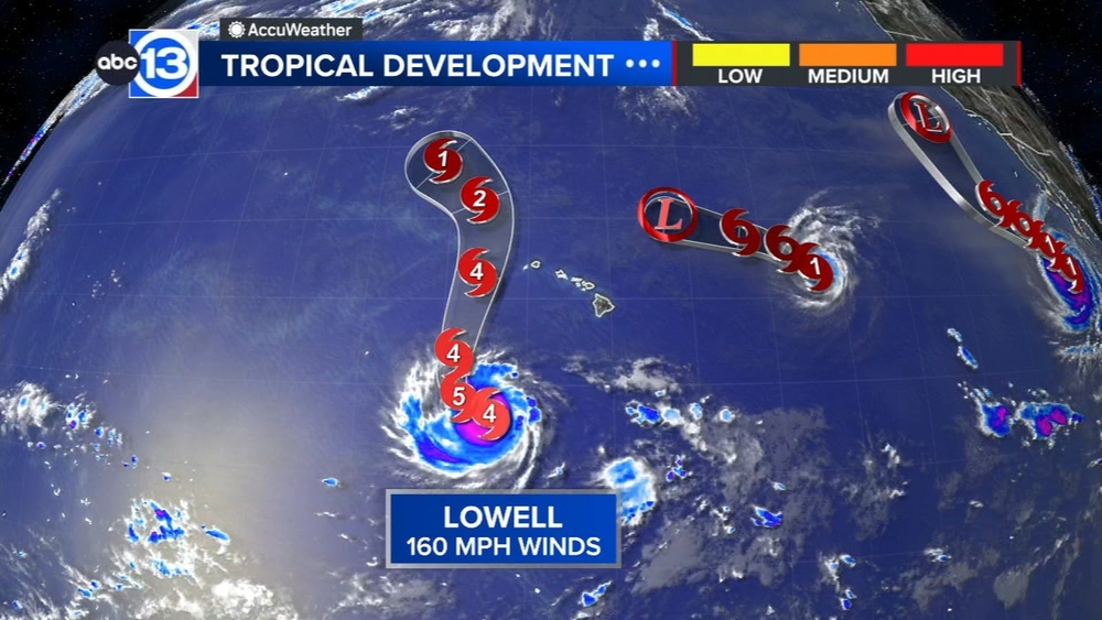 Atlantic goes quiet; tracking 3 tropical systems in the Pacific