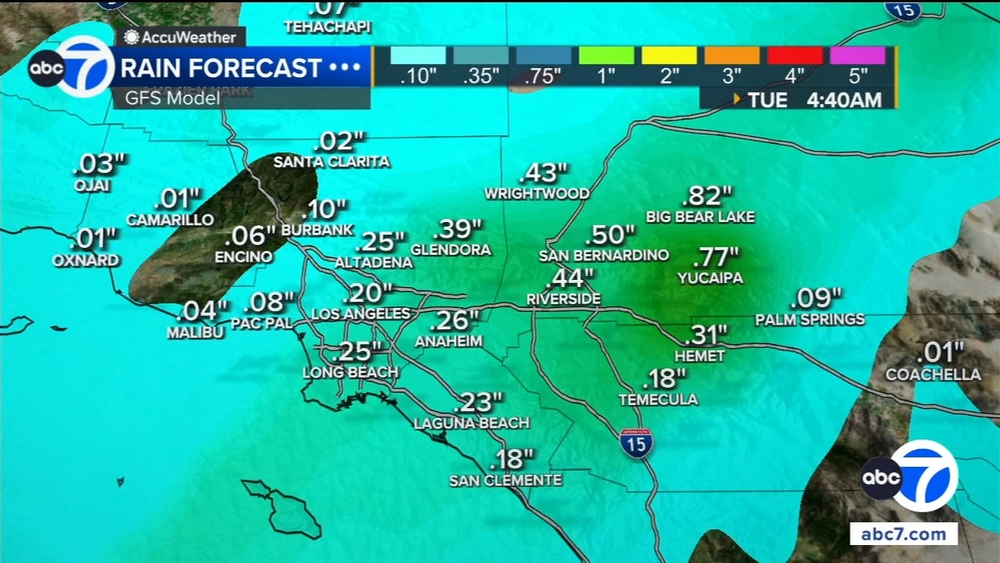 SoCal to see Sunday showers thanks to impact from Hurricane Marie