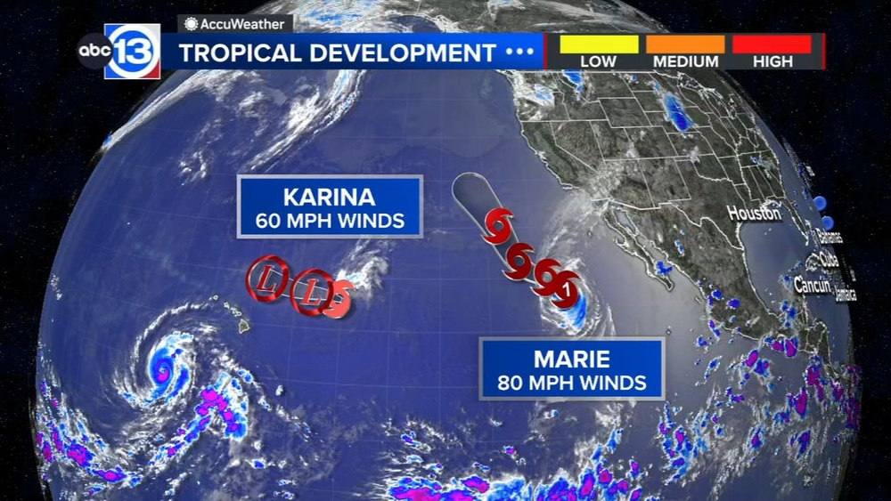 Atlantic goes quiet; tracking 3 tropical systems in the Pacific