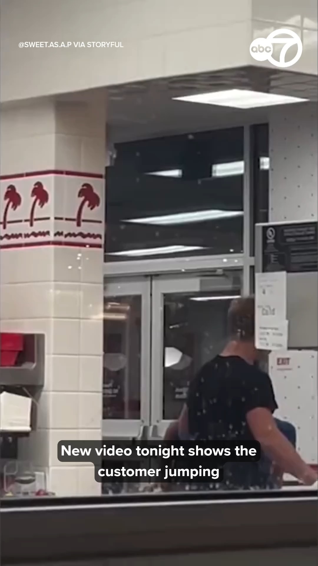 Man jumps through In-N-Out drive-thru window to stop armed woman