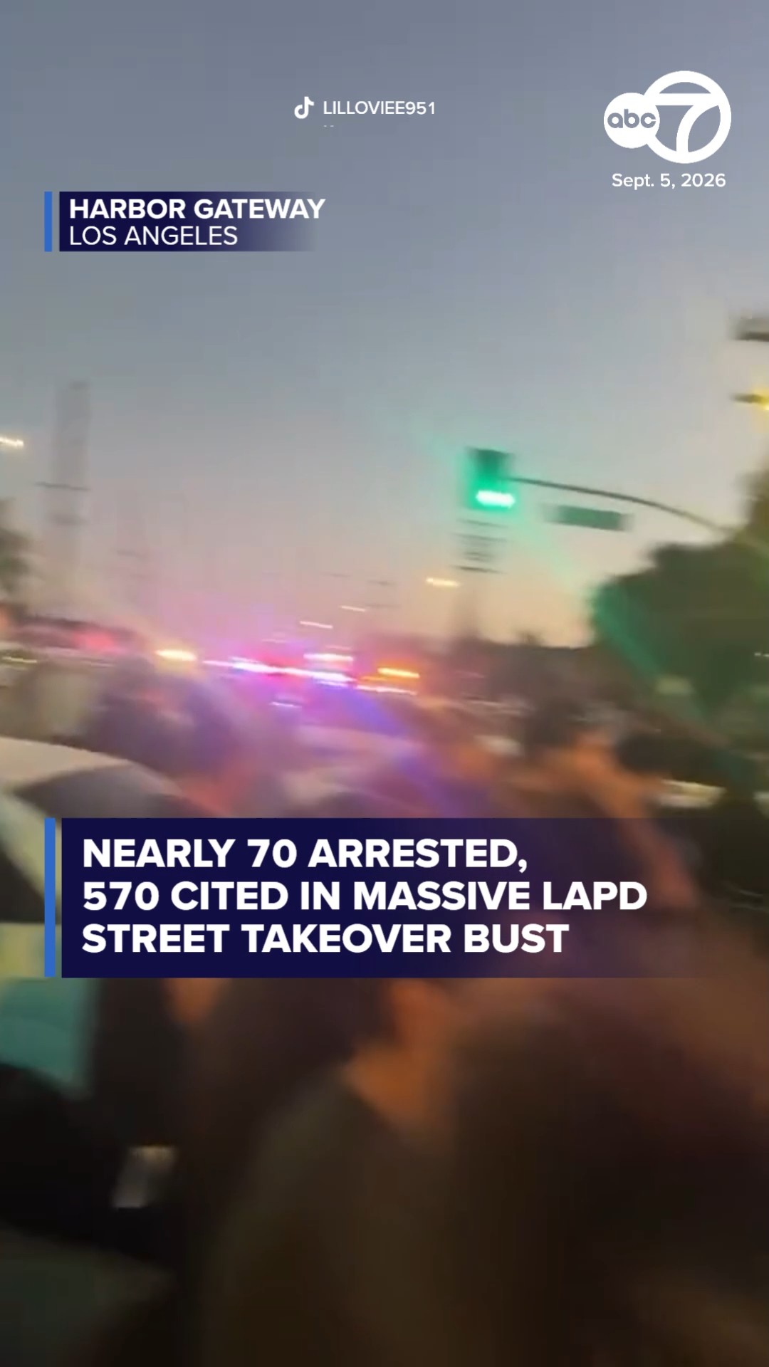 Nearly 70 arrested, 570 cited in massive LAPD street takeover bust