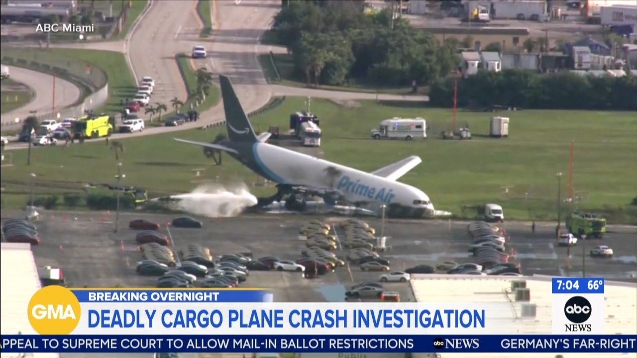 Amazon Cargo Jet Crashes Off Runway in Miami, Five Fatalities Reported