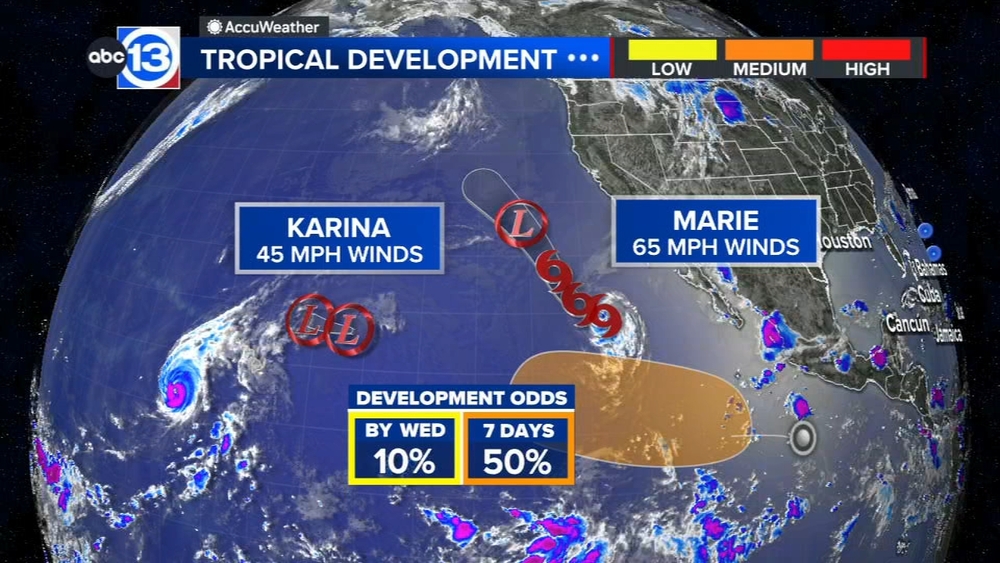 Atlantic goes quiet; tracking 3 tropical systems in the Pacific