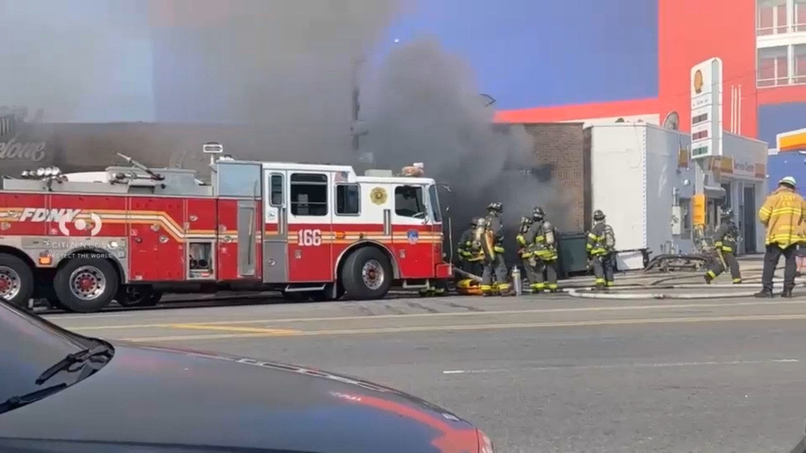 5 firefighters injured in fire at Coney Island auto body shop