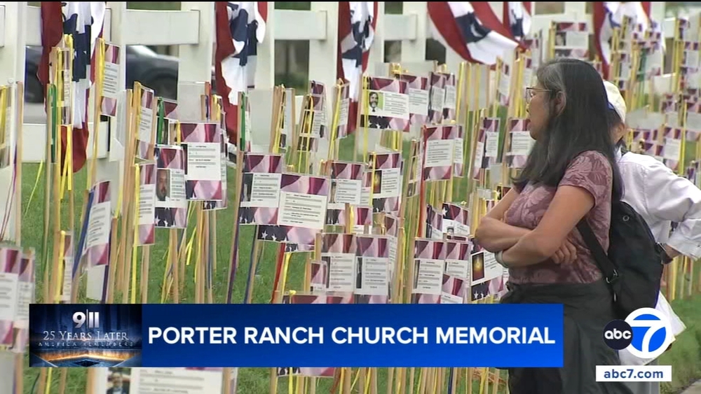 2,977 flags at Porter Ranch church honor lives cut short on 9/11