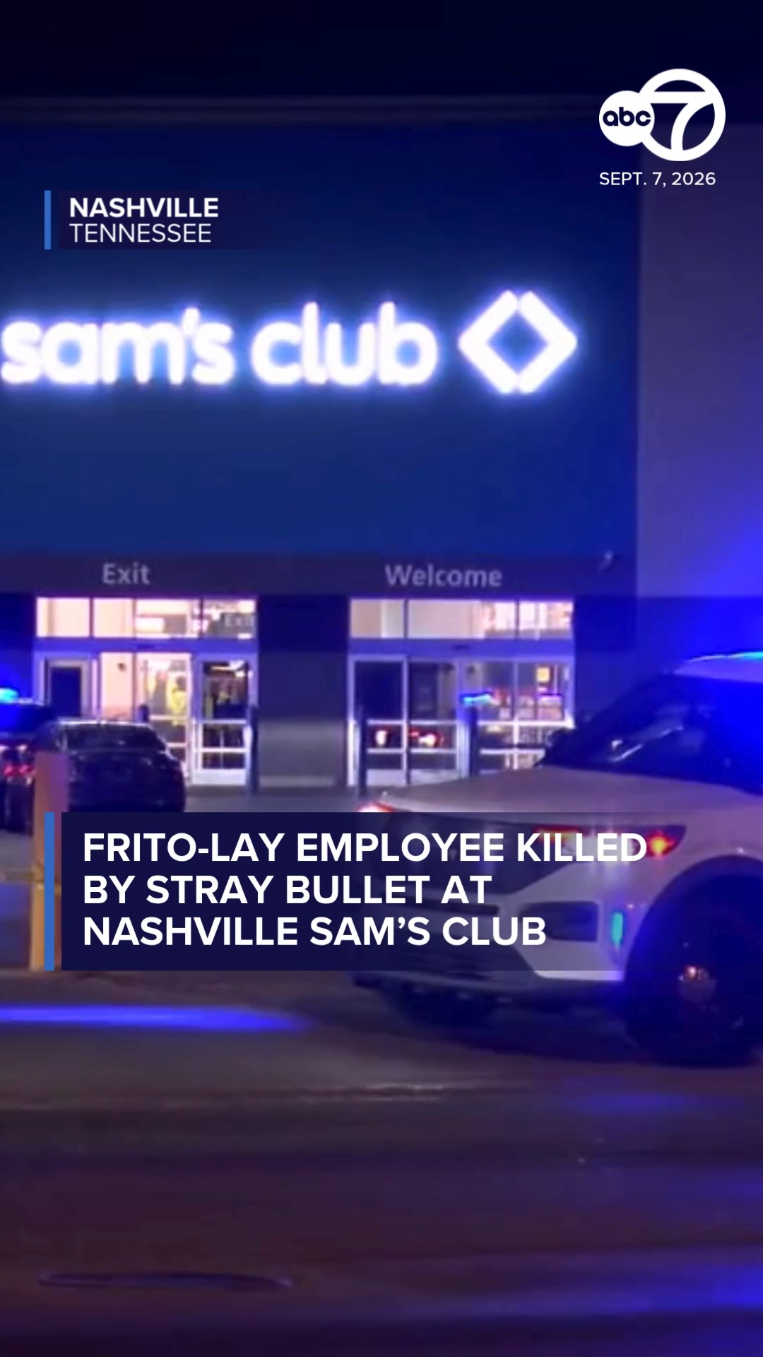 Frito-Lay employee killed by stray bullet at Sam's Club, police say