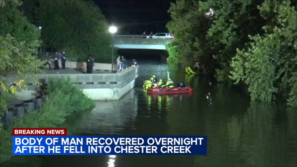 Body of man recovered from Chester Creek after falling into water in Delaware County