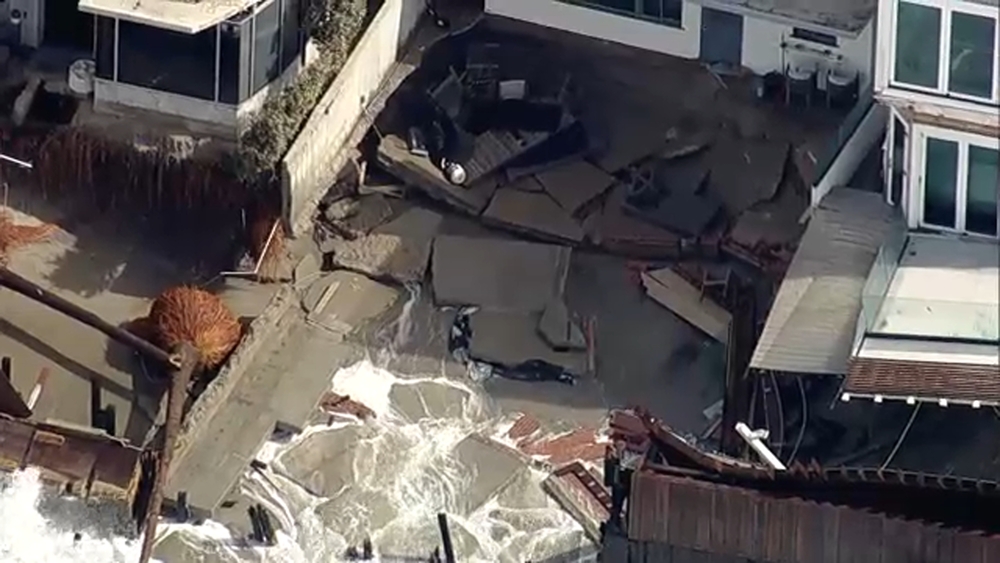 At least 14 homes damaged by powerful waves in Dana Point