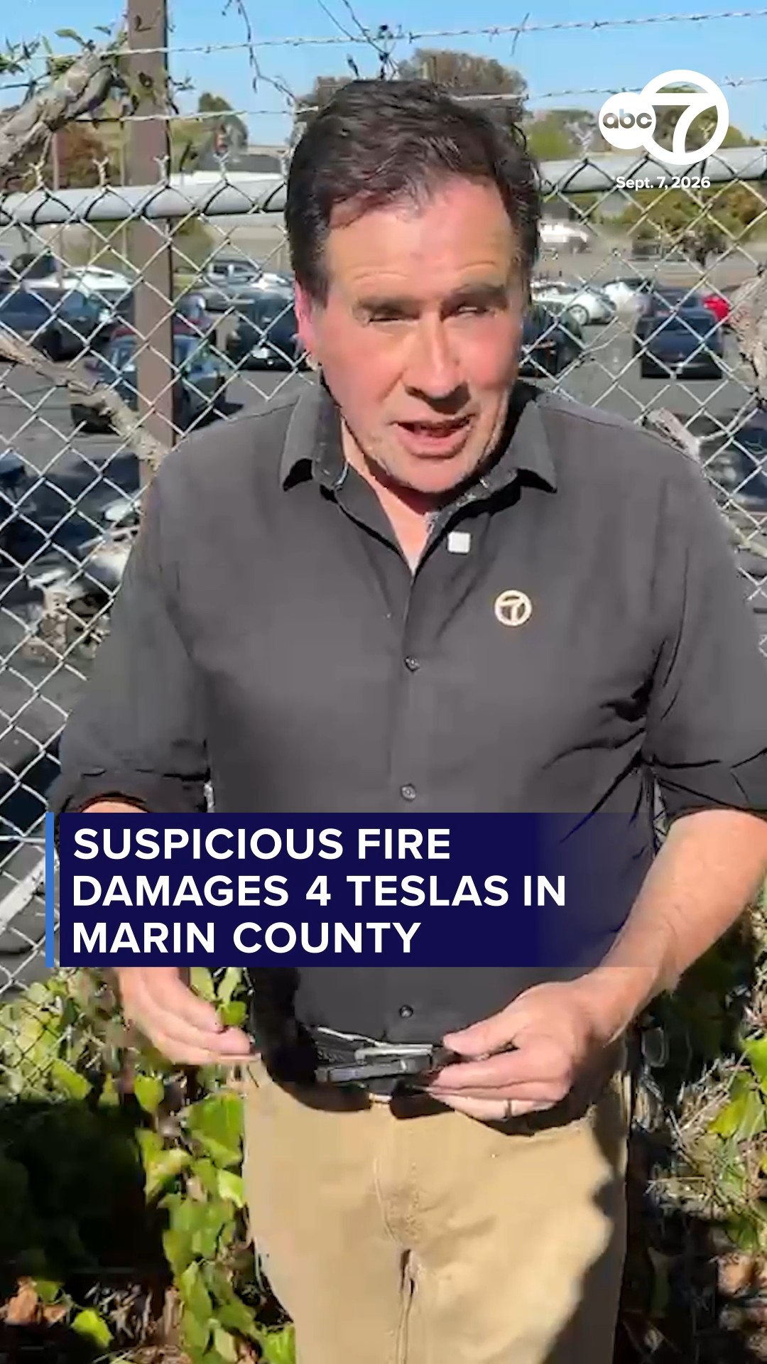 Suspicious fire damages 4 teslas in Marin County