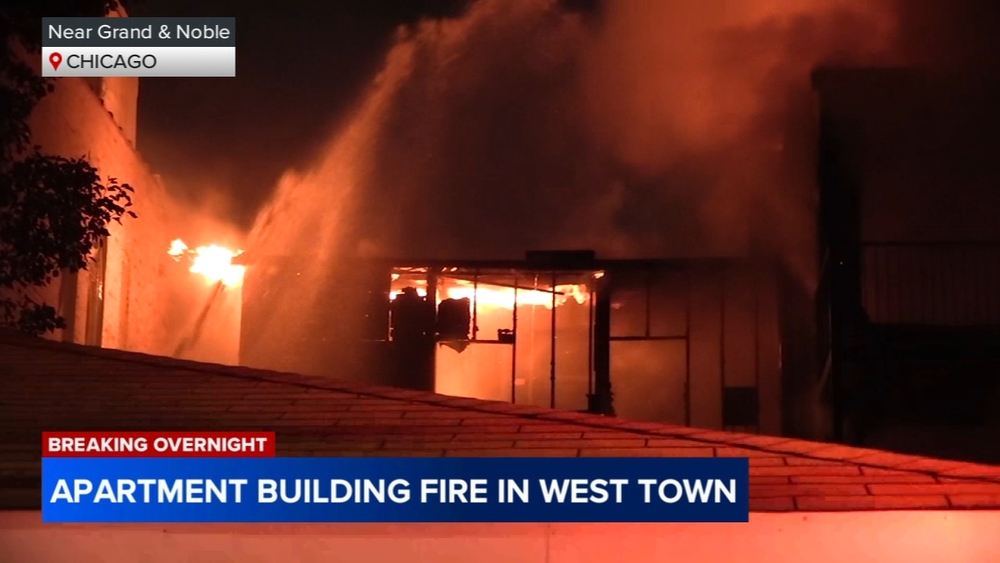Fire rips through West Town apartment building