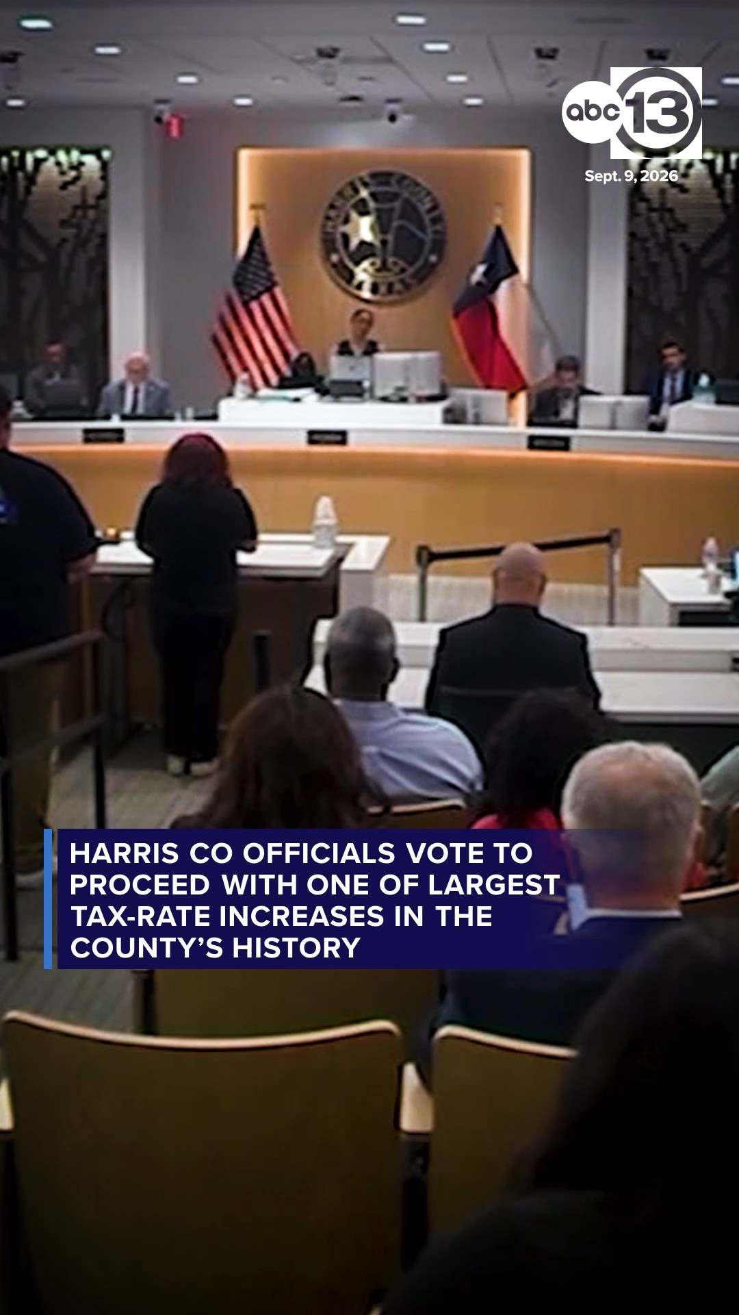 Harris County officials vote to proceed with major tax-rate increase