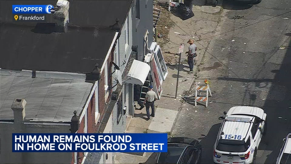 Decomposed human remains found inside home in Philadelphia's Frankford section