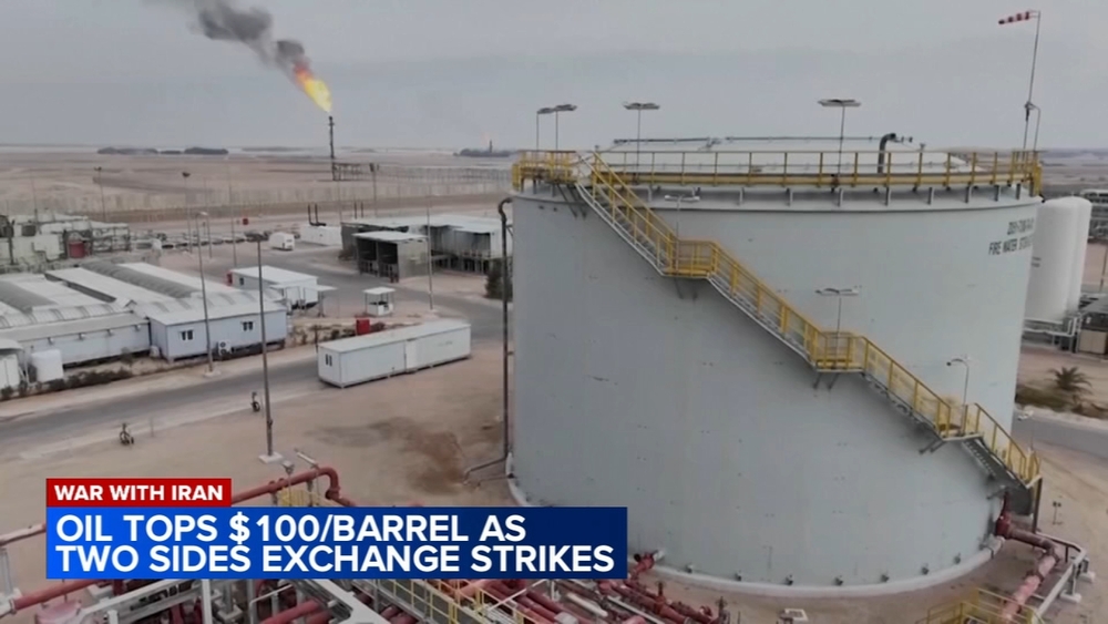 Oil prices climb over $100 per barrel as US war in Iran continues