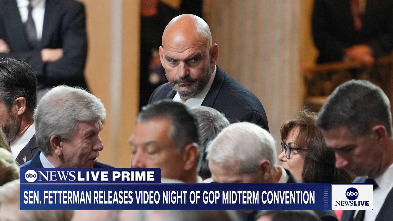 Sen. Fetterman releases video night of GOP midterm convention